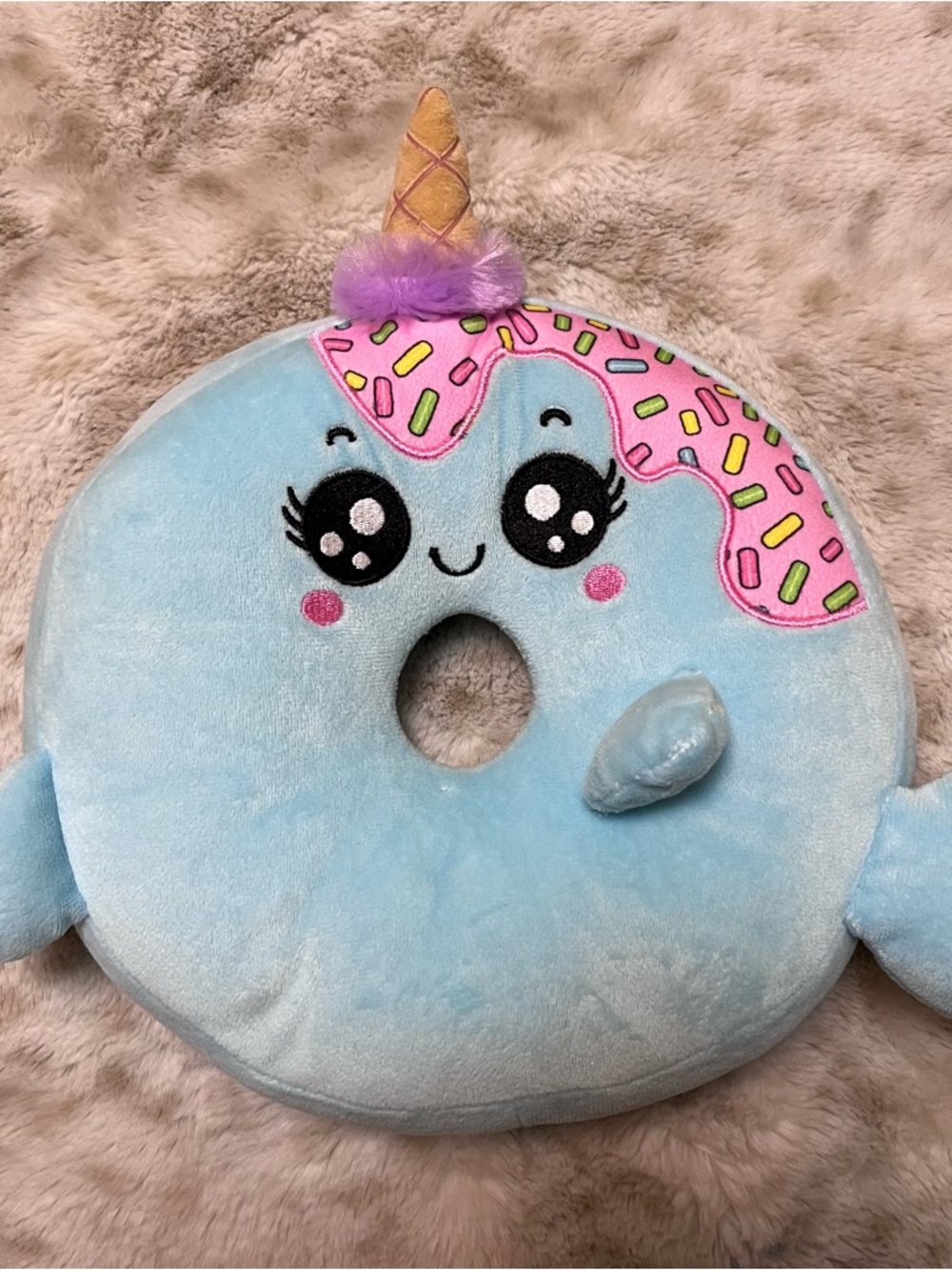 BMI Plush Pals Narwhal Donut w/ Sprinkles